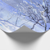 ウィンターウッズウォーター絵画カラーの包装紙 ラッピングペーパー (角)