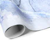 ウィンターウッズウォーター絵画カラーの包装紙 ラッピングペーパー (ロールコーナー)