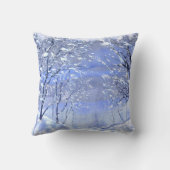 ウィンターウッズウォーター絵画カラー装飾用クッション クッション (裏面)