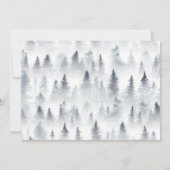 ウィンターウッズフォレストウッドランドカップルズブライダルシャワー 招待状 (裏面)