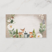 ウィンターウッドランドおむつラッフルホワイトフローラ エンクロージャーカード (裏面)