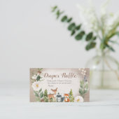 ウィンターウッドランドおむつラッフルホワイトフローラ エンクロージャーカード (スタンド正面)