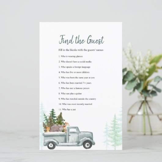 ウィンターウッドランドの動物がゲストゲームを見つける (スタンド正面)