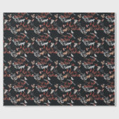 ウィンターウッドランドアニマルズホリデークリスマス ラッピングペーパー (フラット)