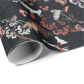 ウィンターウッドランドアニマルズホリデークリスマス ラッピングペーパー (ロールコーナー)