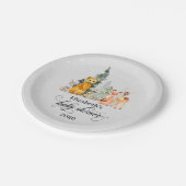 ウィンターウッドランドアニマルズホリデー ペーパープレート (アングル)