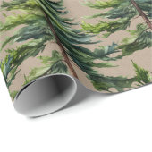 ウィンターウッドランドウォーターカラーモアツリーフォレストクラフト ラッピングペーパー (ロールコーナー)