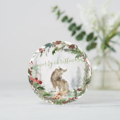 ウィンターウッドランドウルフリースオーナメントカード カード (スタンド正面)