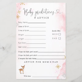 ウィンターウッドランドガールシャワー予測アドバイス