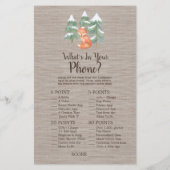 ウィンターウッドランドキツネは正しい価格ゲームを推測 チラシ (裏面)