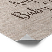 ウィンターウッドランドキツネベビーシャワーウェルカム ポスター (角)