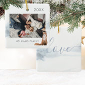 ウィンターウッドランドキツネ写真 セラミックオーナメント