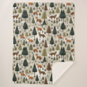 ウィンターウッドランドキツネ シェルパブランケット (正面)