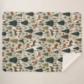 ウィンターウッドランドキツネ シェルパブランケット (正面(横))