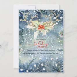 ウィンターウッドランドクリスマスホリデーパーティー 招待状