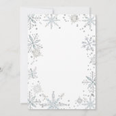 ウィンターウッドランドシルバーベビーシャワー招待状 招待状 (裏面)