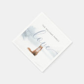 ウィンターウッドランドシーンキツネホリデー スタンダードカクテルナプキン (角)