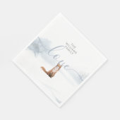 ウィンターウッドランドシーンキツネ スタンダードランチョンナプキン (角)