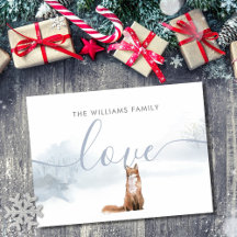 ウィンターウッドランドシーンキツネ