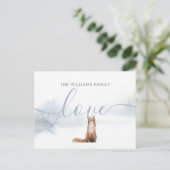 ウィンターウッドランドシーンキツネ ポストカード (スタンド正面)