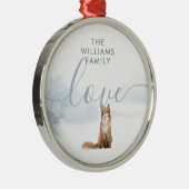 ウィンターウッドランドシーンキツネ メタルオーナメント (右)