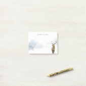 ウィンターウッドランドシーンシカ ポストイット (デスク上)