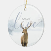 ウィンターウッドランドシーンスタック セラミックオーナメント (左)