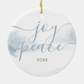 ウィンターウッドランドシーンスタック セラミックオーナメント (裏面)