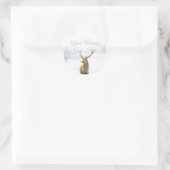 ウィンターウッドランドシーンスタック ラウンドシール (バッグ)