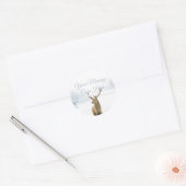 ウィンターウッドランドシーンスタック ラウンドシール (封筒)