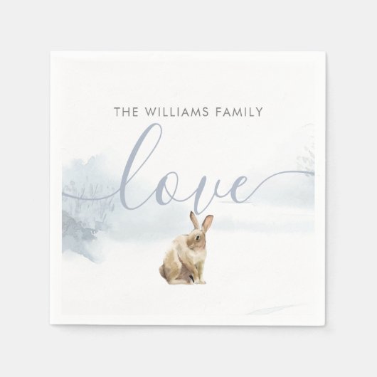 ウィンターウッドランドシーンハレクリスマスホリデー スタンダードカクテルナプキン (正面)