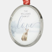 ウィンターウッドランドシーンヘア メタルオーナメント (左)