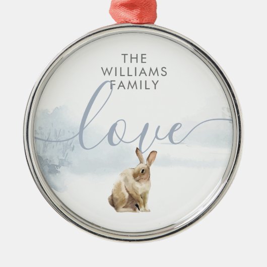 ウィンターウッドランドシーンヘア メタルオーナメント (正面)