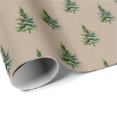ウィンターウッドランドスモールパインツリーフォレストクラフト ラッピングペーパー (ロールコーナー)