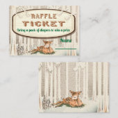 ウィンターウッドランドディアおむつラッフルチケット エンクロージャーカード (正面/裏面)
