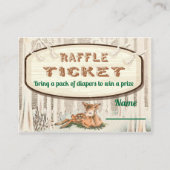 ウィンターウッドランドディアおむつラッフルチケット エンクロージャーカード (正面)