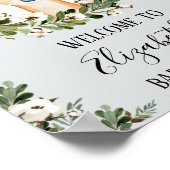 ウィンターウッドランドディアフォレストファウンベイビーシャワーパーティー ポスター (角)