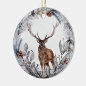 ウィンターウッドランドディアー セラミックオーナメント (左)