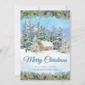 ウィンターウッドランドフォレストクリスマスキャビン シーズンカード (正面)