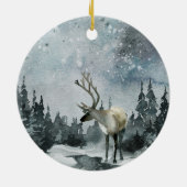 ウィンターウッドランドフォレストスタグトインデア セラミックオーナメント (裏面)