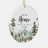 ウィンターウッドランドフォレストファースト・ホーム セラミックオーナメント (右)