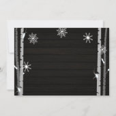 ウィンターウッドランドフォレストベビーガールシャワー招待状 招待状 (裏面)