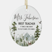 ウィンターウッドランドフォレスト最高の先生 セラミックオーナメント (右)