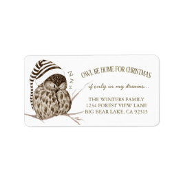 ウィンターウッドランドフクロムクリスマス差出人住所 ラベル