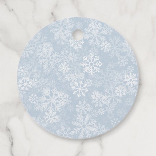 ウィンターウッドランドブルーメッセージカード フェイバータグ (裏面)