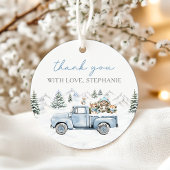 ウィンターウッドランドブルーメッセージカード フェイバータグ