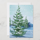 ウィンターウッドランドベビーシャワー招待状 招待状 (裏面)