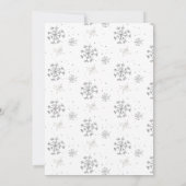 ウィンターウッドランドベビーベビーシャワー外は寒い 招待状 (裏面)