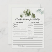 ウィンターウッドランドベビー予測カード (正面/裏面)