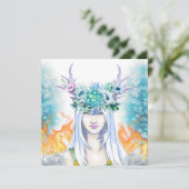 ウィンターウッドランドメイドユール(キリスト降誕祭)異教の火災 シーズンカード (スタンド正面)